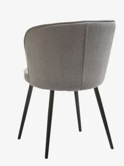 RISSKOV Spisebordsstole|Spisebordsstol t stof/sort Lysegrå