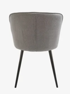 RISSKOV Spisebordsstole|Spisebordsstol t stof/sort Lysegrå