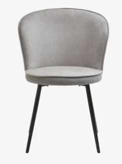 RISSKOV Spisebordsstole|Spisebordsstol t stof/sort Lysegrå