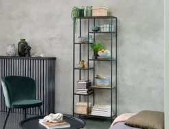 RISSKOV Spisebordsstole|Spisebordsstol velour/sort Mørkegrøn