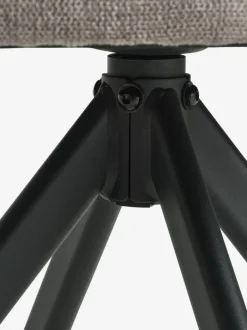 ROSTRUP Spisebordsstole|Spisebordsstol drejebase sandfarvet stof/sort