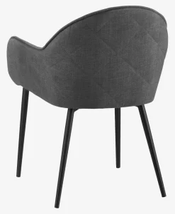 SABRO Spisebordsstole|Spisebordsstol gråt stof/sort