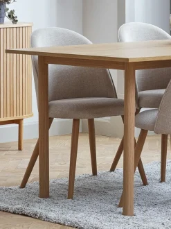 THORUP Spisebordsstole|Spisebordsstol beige stof/egefarve