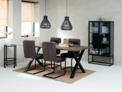 ULSTRUP Spisebordsstole|Spisebordsstol antracitgråt stof/sort