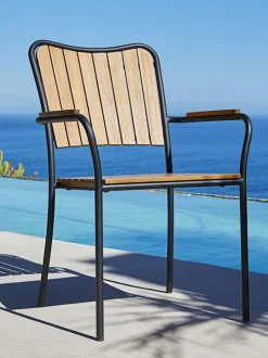 BASTRUP Klapstole|Positionsstole|Stabelstol hårdttræ/sort Sort,Natur