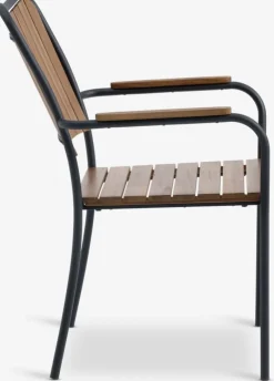 BASTRUP Klapstole|Positionsstole|Stabelstol hårdttræ/sort Sort,Natur