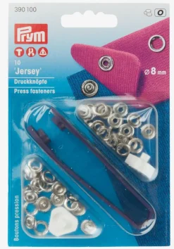 JYSK Sytilbehør|Syfri trykknapper sølv 8mm 10 stk/pk