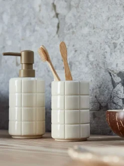 STENINGE Badeværelsesopbevaring|Personlig Velvære|Tandbørsteholder beige
