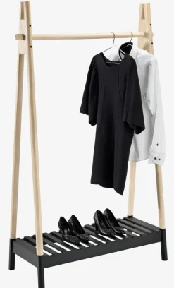 JENNET Tøjstativer|Tøjstativer|Tøjstativ m/skohylde natur/sort
