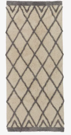 PENGEURT Gulvt忙pper|Tæppe 70x160 råhvid/grå