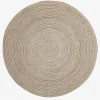SANDELTRE Gulvt忙pper|Tæppe Ø120 natur/grå