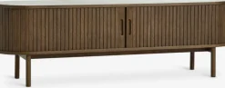LYNGVIG Tv-borde|TV-bænk 160cm 2 jalousilåger mørk eg Mørkeg