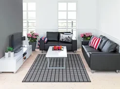 AAKIRKEBY Tv-borde|TV-bord 2 skuffer 1 hylde hvid højglans