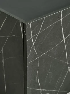 KRONDAL Tv-borde|TV-bord 2 låger sort marmorfarve