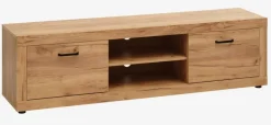 LINTRUP Tv-borde|TV-bord 2 låger lys egefarve