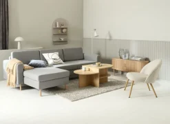 LYNGVIG Tv-borde|TV-bord 120cm 2 jalousilåger natur Eg