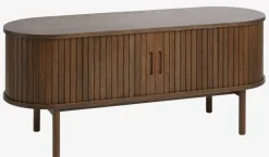 LYNGVIG Tv-borde|TV-bord 120cm 2 jalousilåger mørk eg Mørkeg