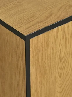 ODENSE Tv-borde|TV-bord 2 låger 1 skuffe egefarve/sort