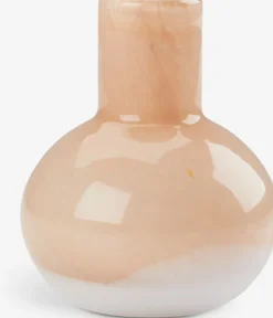 ASLE Vaser|Vase Ø9xH11cm orange/hvid