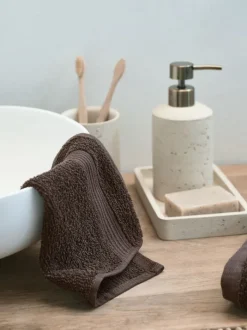 KARLSTAD Vaskeklude|Vaskeklude|Vaskeklud 28x30 KRONBORG Mørkebrun