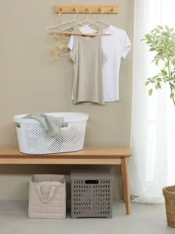 INFINITY Vasketøjskurve|Vasketøjskurve|Vasketøjskurv B59xL38xH27cm hvid