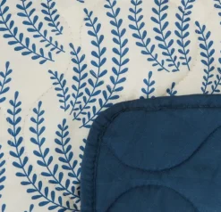 SOMMEREIK Plaider|Vattæppe 130x170 blå/hvid