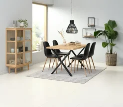 TRAPPEDAL Hylder|Hylder|Væghylde 2 stk/pk egefarve/sort