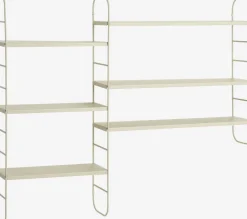 VANDRUP Hylder|Hylder|Væghylde 6 justerbare hylder beige
