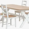 VISLINGE Spisebordssæt|L190 bord natur + 4 stole natur