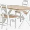 VISLINGE Spisebordssæt|L150 bord natur + 4 stole natur