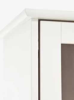 KIRKEBY Skænke Og Vitrineskabe|Skænke Og Vitrineskabe|Vitrine 2 låger hvid/egefarve