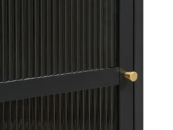 HOPTRUP Skænke Og Vitrineskabe|Skænke Og Vitrineskabe|Vitrineskab 1 låge stål Sort