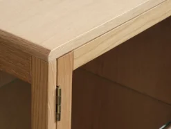 LANGELINIE Skænke Og Vitrineskabe|Skænke Og Vitrineskabe|Vitrineskab 3 låger eg