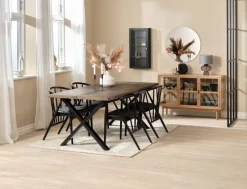 LANGELINIE Skænke Og Vitrineskabe|Skænke Og Vitrineskabe|Vitrineskab 3 låger eg