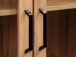 LINTRUP Skænke Og Vitrineskabe|Skænke Og Vitrineskabe|Vitrineskab 2 låger egefarve