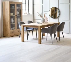 LINTRUP Skænke Og Vitrineskabe|Skænke Og Vitrineskabe|Vitrineskab 2 låger egefarve