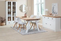 MARKSKEL Skænke Og Vitrineskabe|Skænke Og Vitrineskabe|Vitrineskab 2 låger /egefarve Hvid