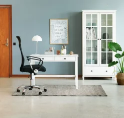 NORDBY Skænke Og Vitrineskabe|Skænke Og Vitrineskabe|Vitrineskab 2 låger 1 skuffe hvid