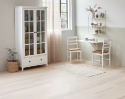 NORDBY Skænke Og Vitrineskabe|Skænke Og Vitrineskabe|Vitrineskab 2 låger 1 skuffe hvid