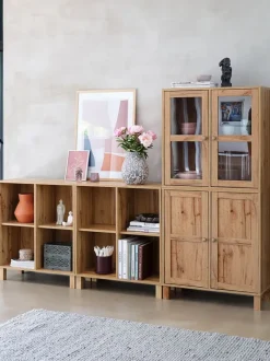 SKALS Reoler Og Rumdelere|Reoler Og Rumdelere|Vitrineskab glaslåger Eg