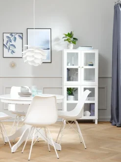 SKALS Reoler Og Rumdelere|Reoler Og Rumdelere|Vitrineskab glaslåger Hvid