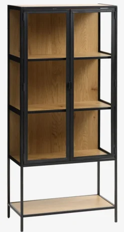 TRAPPEDAL Skænke Og Vitrineskabe|Skænke Og Vitrineskabe|Vitrineskab eg/sort