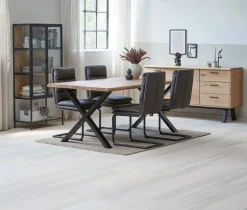 TRAPPEDAL Skænke Og Vitrineskabe|Skænke Og Vitrineskabe|Vitrineskab eg/sort