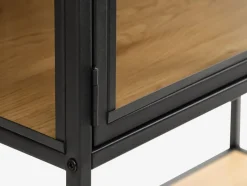 TRAPPEDAL Skænke Og Vitrineskabe|Skænke Og Vitrineskabe|Vitrineskab eg/sort