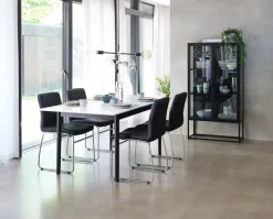 VIRUM Skænke Og Vitrineskabe|Skænke Og Vitrineskabe|Vitrineskab 2 låger Sort